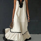 Summer New Elegant Ruffled Contrast-Color Tank Maxi Dress
