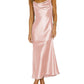 Fashionable Shoulder Straps Slim-fit Sexy Backless Lace-up Long Dress Robe