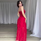 Summer New Pure Desire Style Fashion Ruffles Slim Fit Patchwork Suspender Skirt
