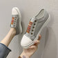 Women's Retro Zipper Fashion Patchwork Canvas Shoes