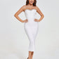 Female Strapless Diamond Studded Crystal Elastic Bandage Dress