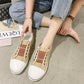 Women's Retro Zipper Fashion Patchwork Canvas Shoes