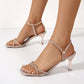 Women's Fashion Rhinestone Chain High-Heel Sandals