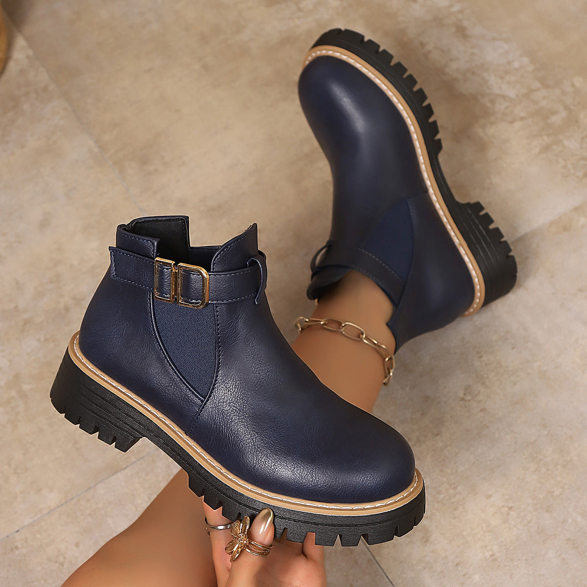 Women's Fashion Martens Boots Women's Winter Thick-Soled