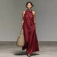 Resort-style Ruffled Halterneck Sleeveless Dress Loose-fitting And Figure-flattering Maxi Skirt