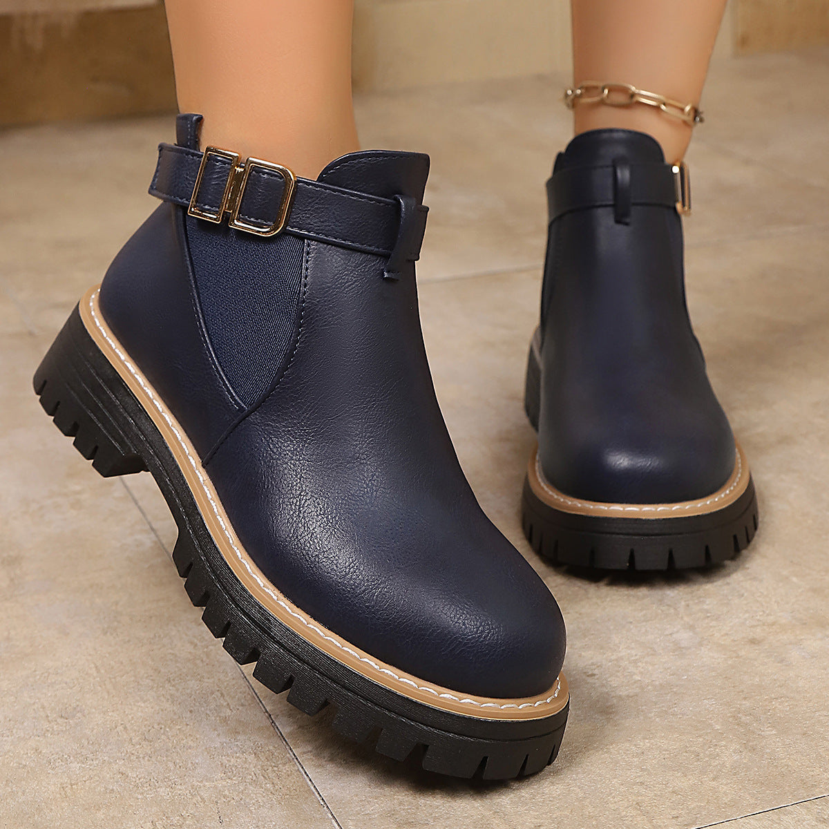 Women's Fashion Martens Boots Women's Winter Thick-Soled