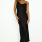 Fashionable Shoulder Straps Slim-fit Sexy Backless Lace-up Long Dress Robe