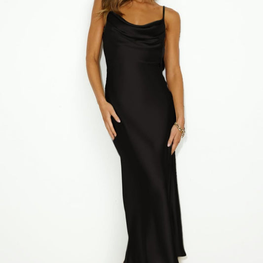 Fashionable Shoulder Straps Slim-fit Sexy Backless Lace-up Long Dress Robe