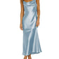 Fashionable Shoulder Straps Slim-fit Sexy Backless Lace-up Long Dress Robe