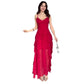 Summer New Pure Desire Style Fashion Ruffles Slim Fit Patchwork Suspender Skirt