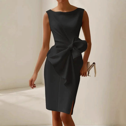 Bow-knot Fashion Sleeveless Midi Dress