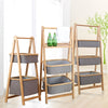Bamboo Fabric Storage Rack Bedroom