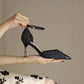 Women's Versatile Satin Anti-Collision High Heels