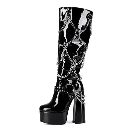 Extra-thick High Heel Plus-size Thigh-high Boots For Women
