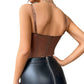 Women Tanks Lace Spaghetti Strap Top Summer Sleeveless Tops Open Back Bone Corset Bustier Sexy Slim Lingerie Bodyshaper Camisole