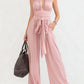 Sophisticated Halter-Neck V-Neck Long Solid-Colored Jumpsuit