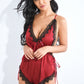 Red Suspender One-piece Lace Lingerie For Women