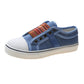Women's Retro Zipper Fashion Patchwork Canvas Shoes