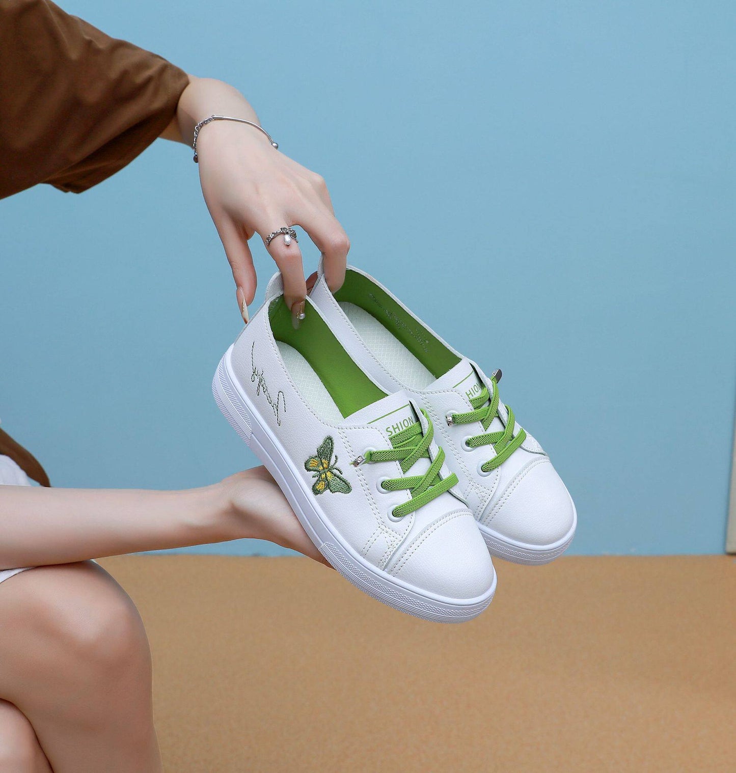 Women's Low-top Trendy Versatile White Shoes