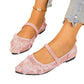 Lace-mesh Pointed-toe Low-cut Flats For Women Flat-bottomed Casual And Breathable