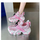 Breathable Rub Color Daddy Shoes Lady
