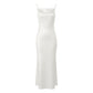 Fashionable Shoulder Straps Slim-fit Sexy Backless Lace-up Long Dress Robe