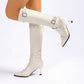 Pointed-toe Stiletto-heel Stretch Slim Boots Long Boots